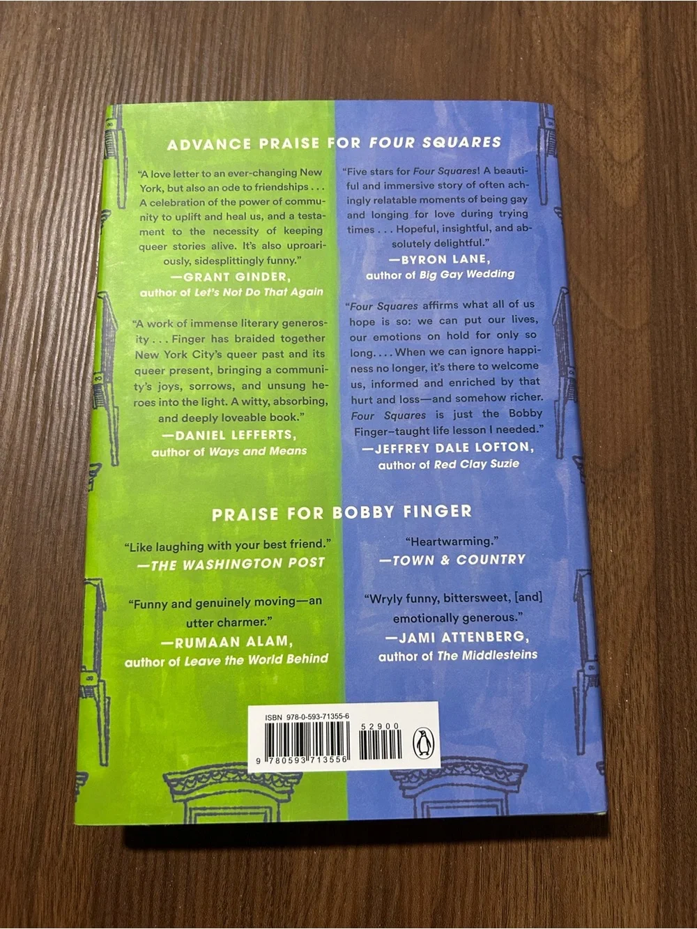FOUR SQUARES A Novel by Bobby Finger - Author of The Old Place *scratches